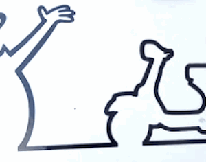 Aufkleber Vespa Motorroller